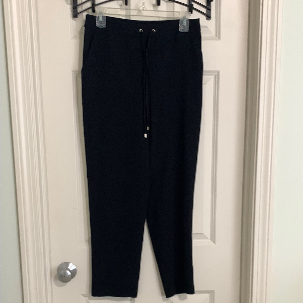 Forever 21 Black with white stripes Trousers Smart Casual